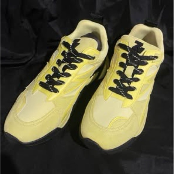 Zadig & Voltaire Neon Yellow Wave Mix Sneakers size women’s 10 or Mens 8 - Picture 2 of 7